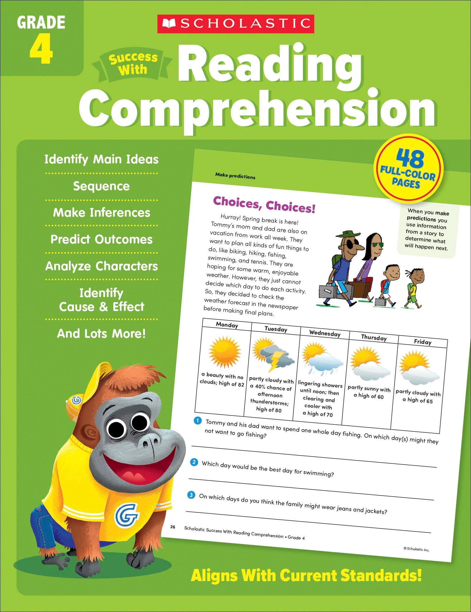 ワンピなど最旬ア！ With Success Workbook Scholastic Reading 4 Grade Comprehension, 語学・辞書・学習参考書